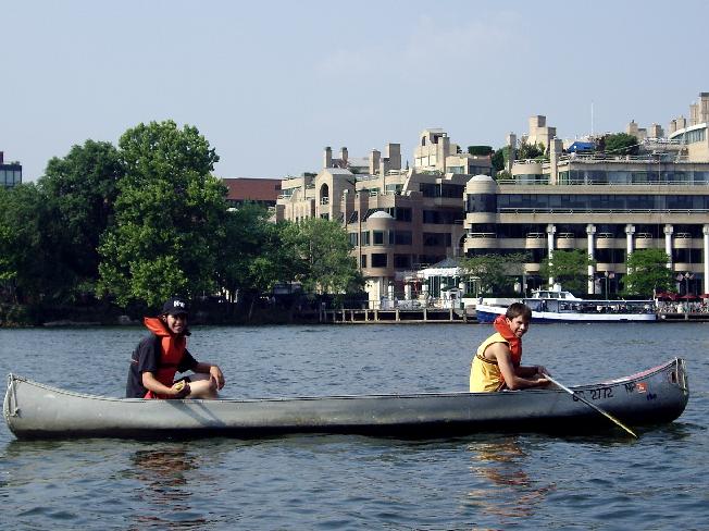TJ Callahan and Steve Callahan on the Potomac River
