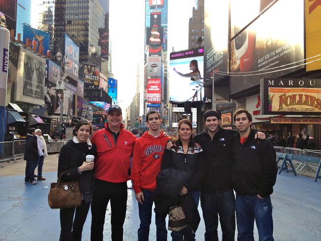 TJ Callahan at Times Square in New York City, New Years Eve 2011 10AM